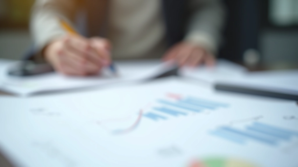 Charts und Graphen zeigen BIP-Wachstumstrends über mehrere Quartale hinweg auf Papier