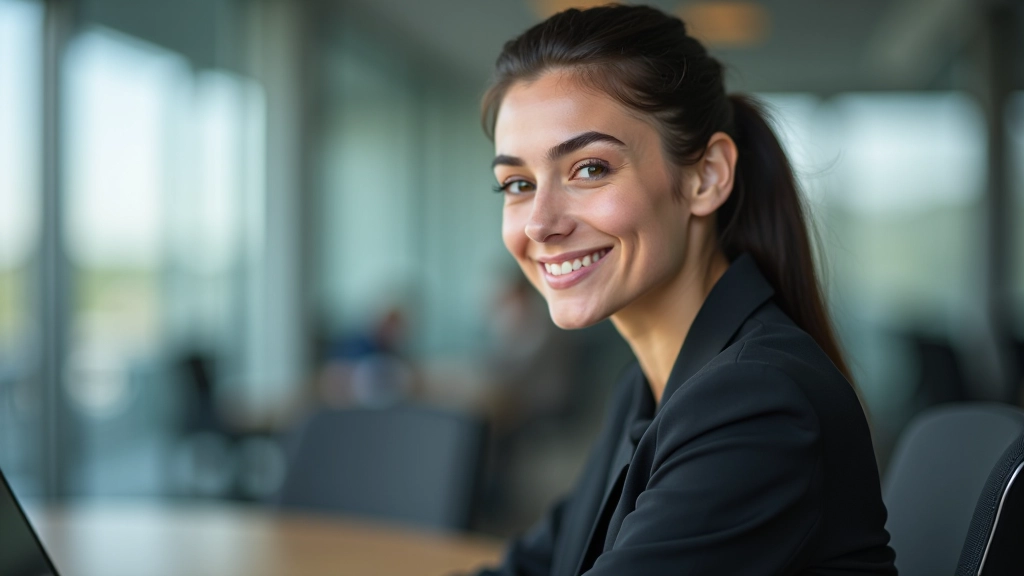 Junger Arbeitnehmer mit positiver Ausstrahlung sitzt am Arbeitsplatz, symbolisiert neue Chancen und Aufstiegsmöglichkeiten am Arbeitsmarkt